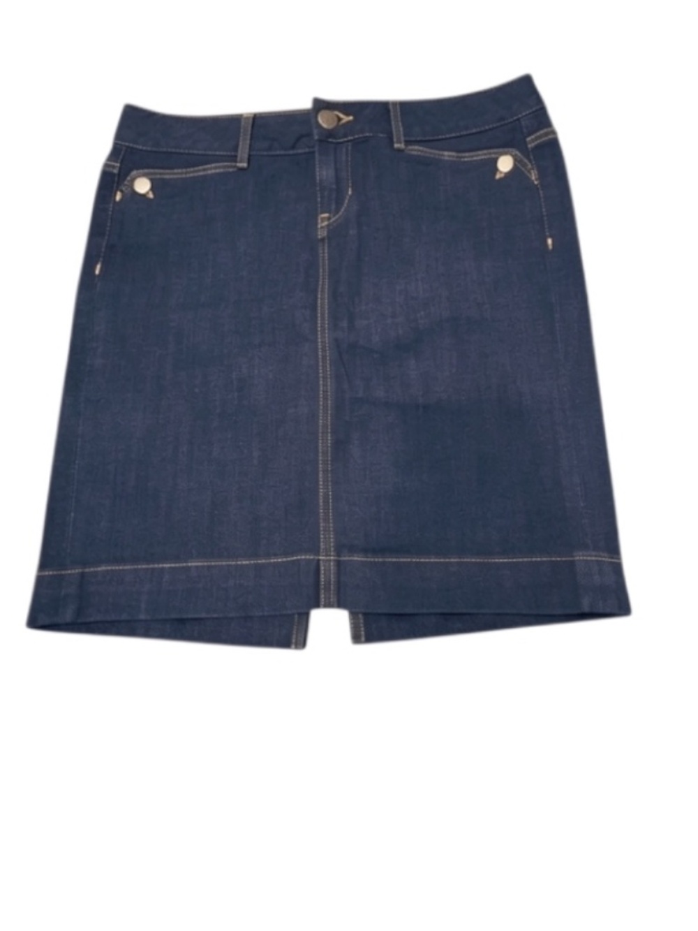 Gap Jeans Limited Edition Dark Wash Denim Pencil Skirt Back Slit VTG Size 26